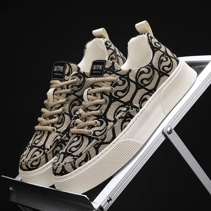 Budding Bear Anti-Slip And Wear-Resistant Height Increasing Low-Top Skateboard Shoes Men's-18