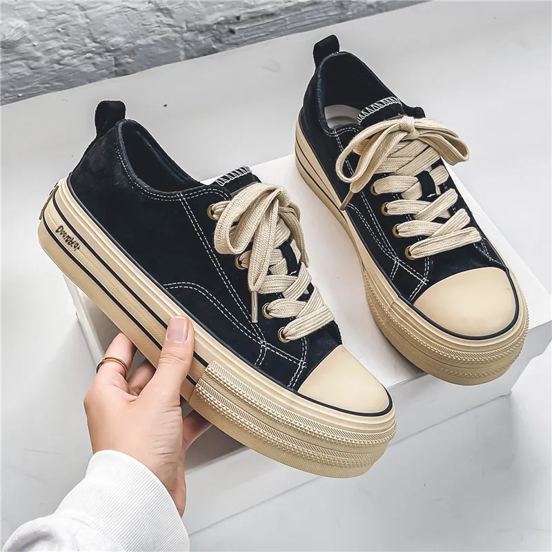 Budding Bear Height Increasing Abrasion Resistant Breathable Low Top Canvas Shoes Men's-14