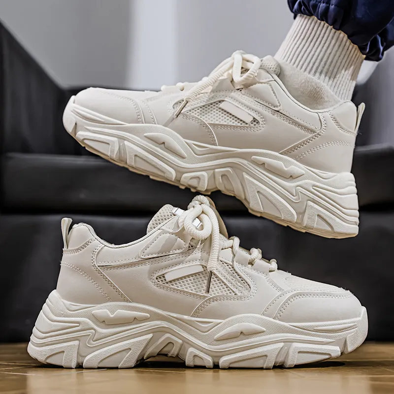 Budding Bear Anti Slip Wear Resistant Low Top Chunky Sneakers Men's Box-16