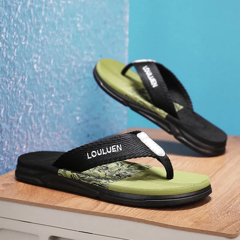Budding Bear Quiet Odor Resistant Abrasion Resistant Slip Resistant Flip Flops Men's-12