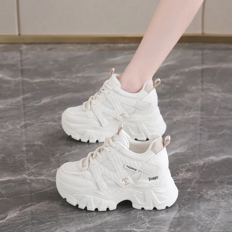 Budding Bear Anti-Slip Wear-Resistant Breathable Lightweight Height Increasing Low-Top Chunky Sneakers Women's Box-14