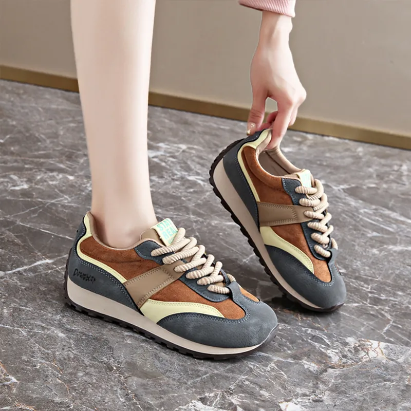 Budding Bear Anti-Slip And Wear-Resistant Lightweight Height Increasing Low-Top Casual Shoes Women's-31