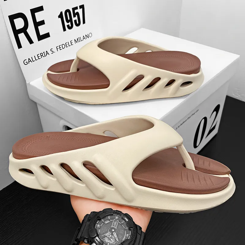 Budding Bear EVA Quiet Odor Resistant Abrasion Resistant Slip Resistant Flip Flops Men's-12