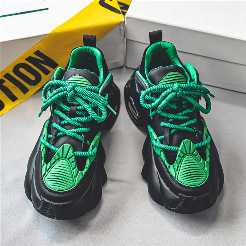 Budding Bear Anti-Slip And Wear-Resistant Lightweight Height Increasing Low-Top Chunky Sneakers Men's-23