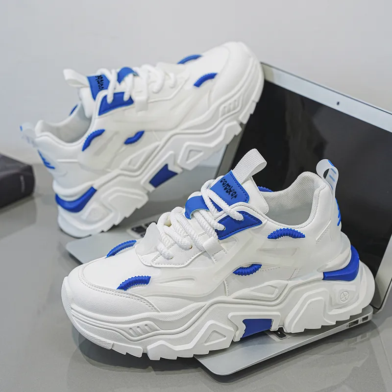Budding Bear Slip Resistant, Abrasion Resistant, Lightweight, Height Increasing Low Top Chunky Sneakers Men's-27