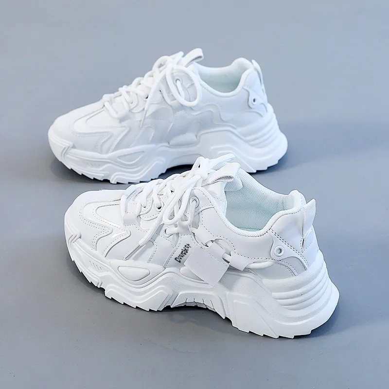 Budding Bear Anti-Slip And Wear-Resistant Lightweight Height Increasing Low-Top Chunky Sneakers Women's-6