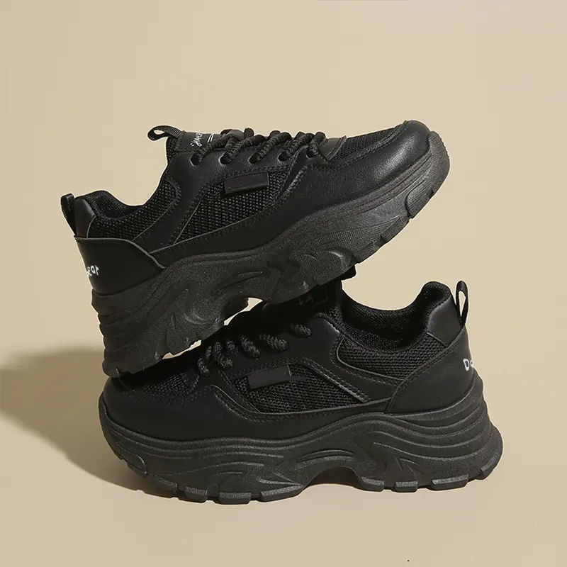 Budding Bear Anti-Slip Wear-Resistant Breathable Lightweight Height Increasing Low-Top Chunky Sneakers Women's-22