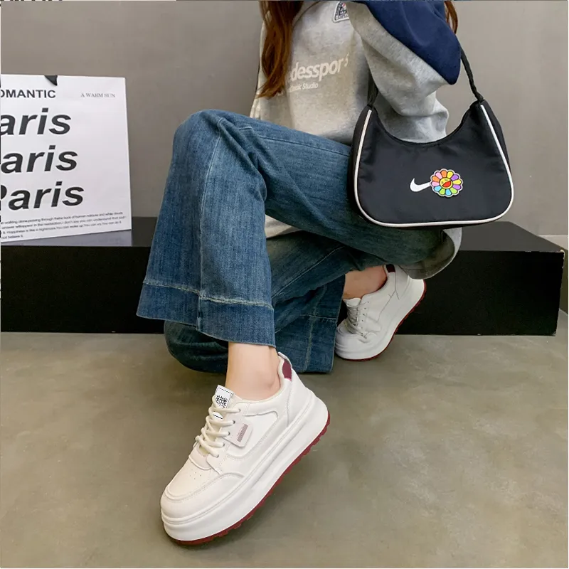 Budding Bear Anti-Slip And Wear-Resistant Height Increasing Low-Top Skateboard Shoes Women's-20