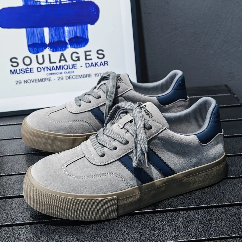 Budding Bear Slip Resistant, Abrasion Resistant, Lightweight, Height Increasing Low Top Skateboard Shoes Men's-6