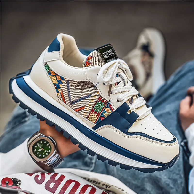 Budding Bear Slip Resistant, Abrasion Resistant, Breathable, Height Increasing Low Top Casual Shoes Men's Box-5
