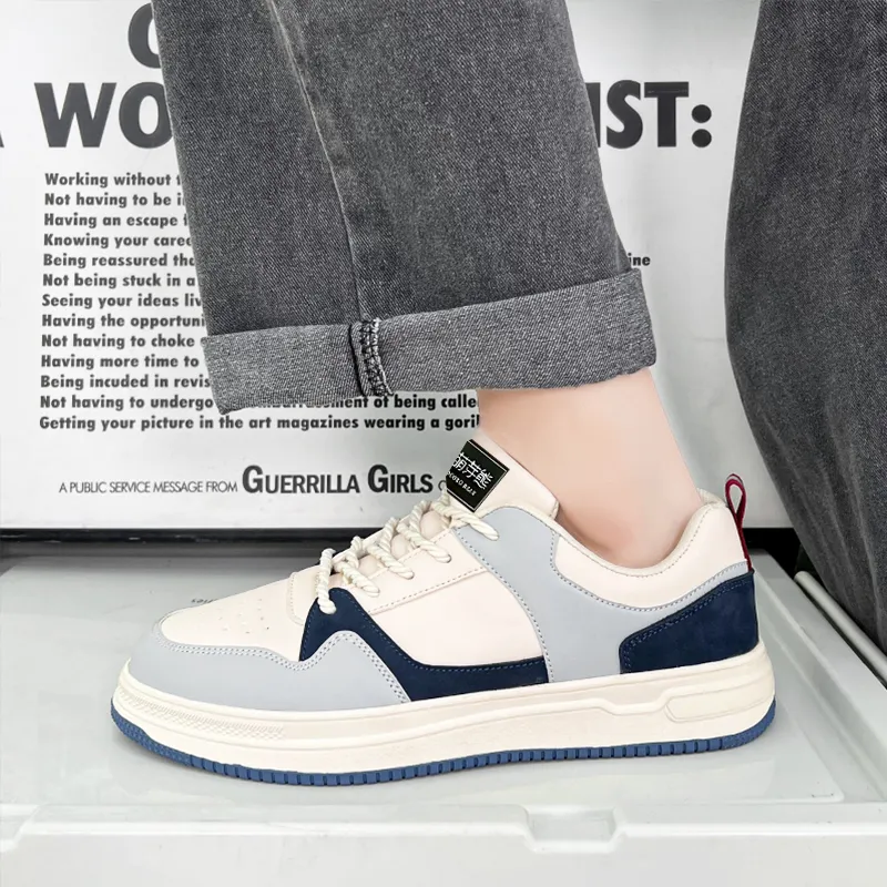 Budding Bear Anti Slip And Wear Resistant Lightweight Height Increasing Low Top Skateboard Shoes Men's Box-19