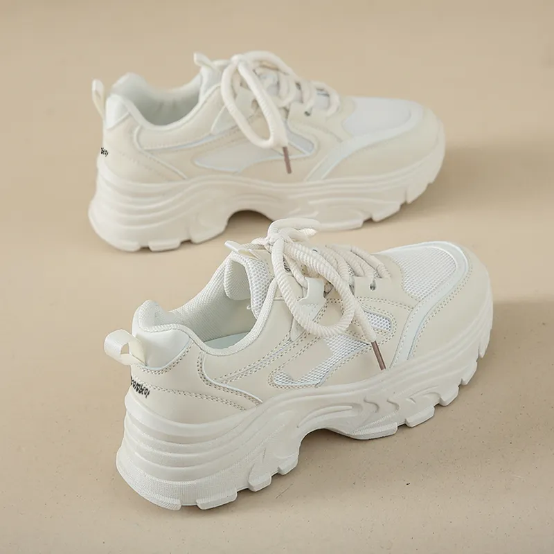 Budding Bear Anti-Slip Wear-Resistant Breathable Height Increasing Lightweight Low-Top Chunky Sneakers Women's Box-19