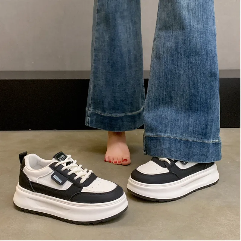 Budding Bear Anti-Slip And Wear-Resistant Height Increasing Low-Top Skateboard Shoes Women's-29