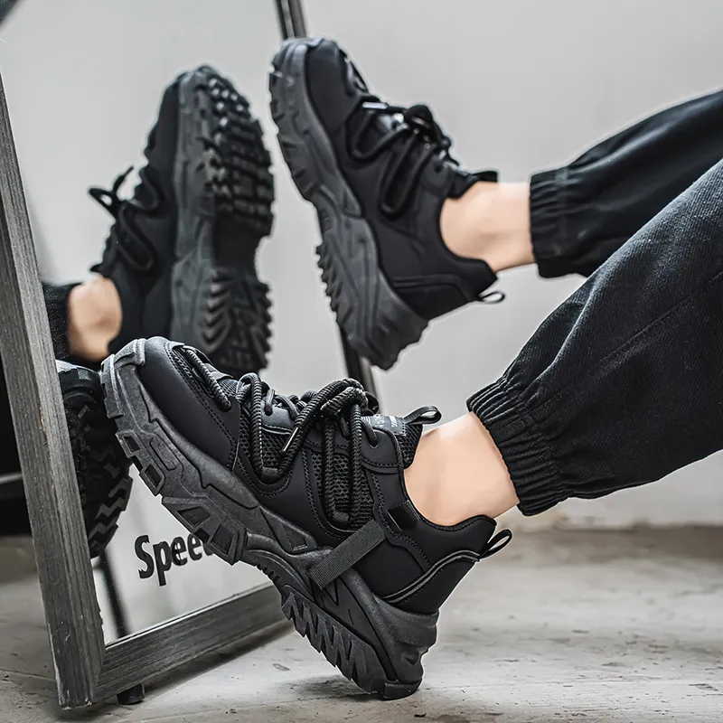 Budding Bear Anti Slip Wear Resistant Breathable Height Increasing Low Top Chunky Sneakers Men's Box-15