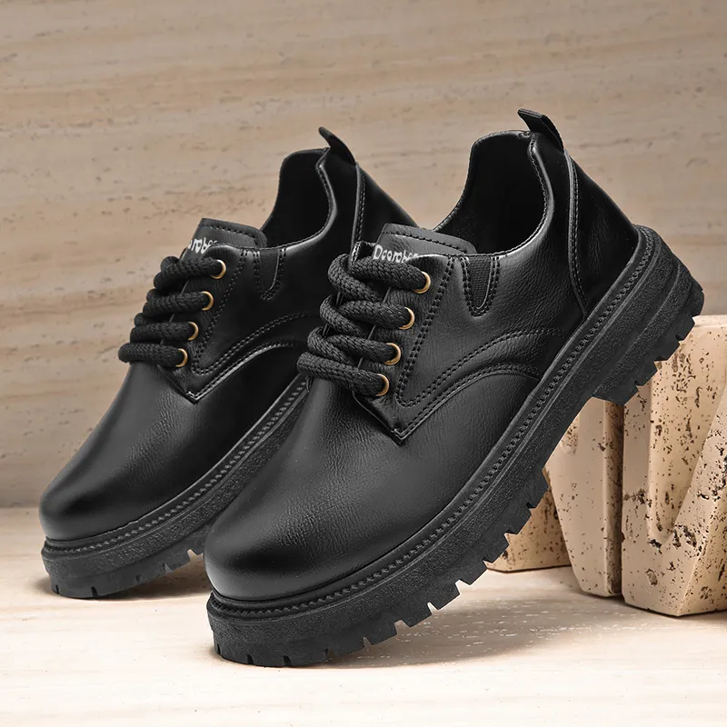 Budding Bear Anti Slip Wear Resistant Water Resistant Height Increasing Low Top Casual Shoes Men's-4