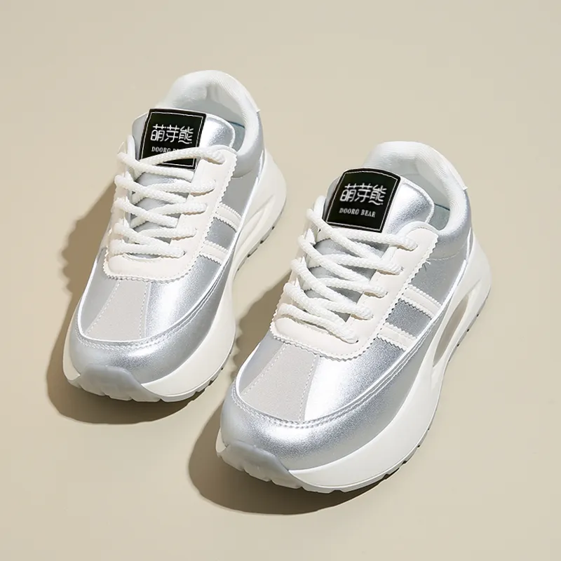 Budding Bear Slip Resistant, Abrasion Resistant, Lightweight, Height Increasing Low Top Casual Shoes Women's-26