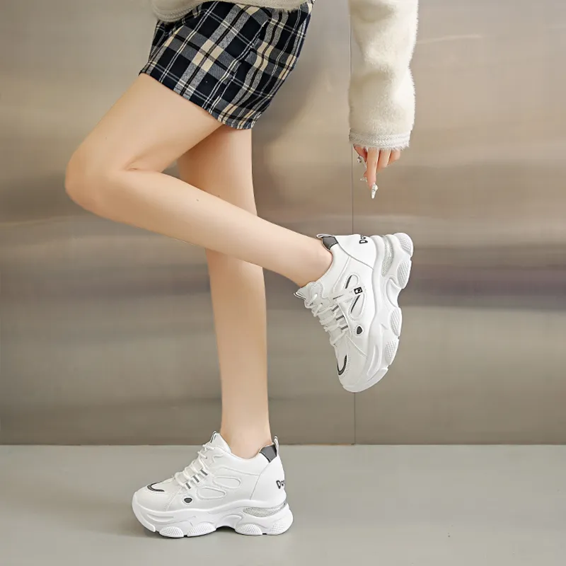 Budding Bear Chunky Sneakers Women's Mid Top Khaki-20
