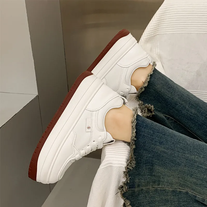 Budding Bear Slip Resistant, Abrasion Resistant, Lightweight, Height Increasing Low Top Skateboard Shoes Women's-5