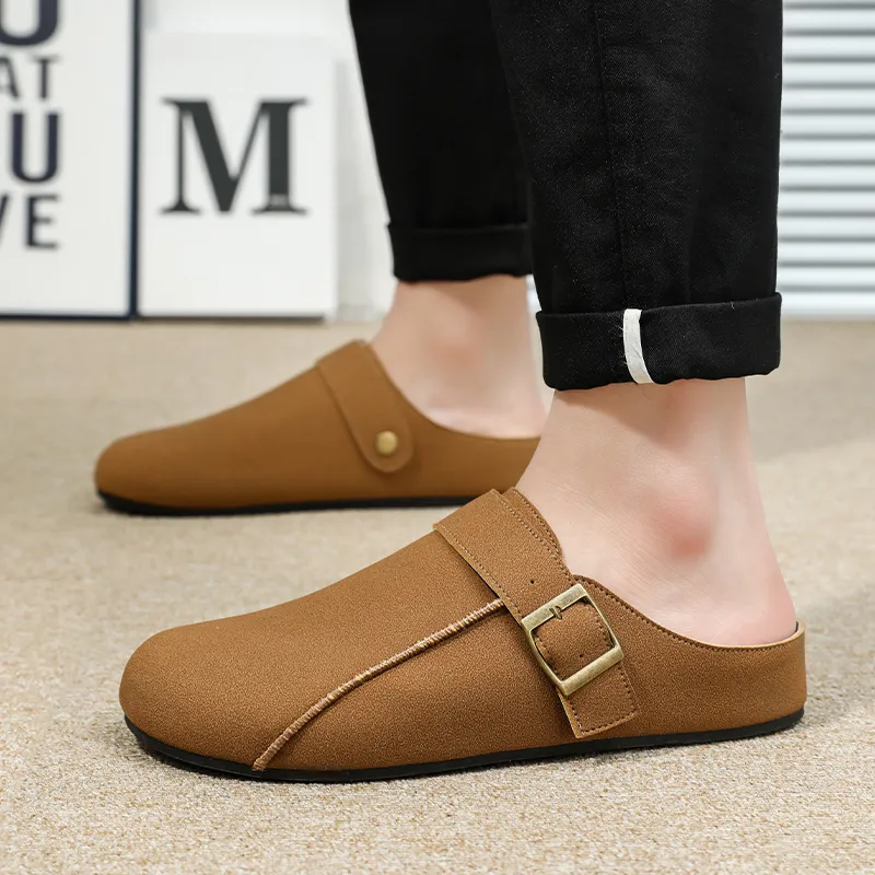Budding Bear Quiet Abrasion Resistant Wrap toe Slippers Men's-4