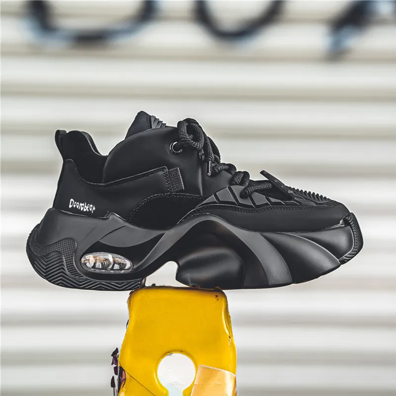 Budding Bear Anti-Slip And Wear-Resistant Lightweight Height Increasing Low-Top Chunky Sneakers Men's-3