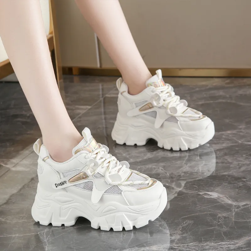 Budding Bear Abrasion Resistant Breathable Slip Resistant Low Top Chunky Sneakers Women's-17