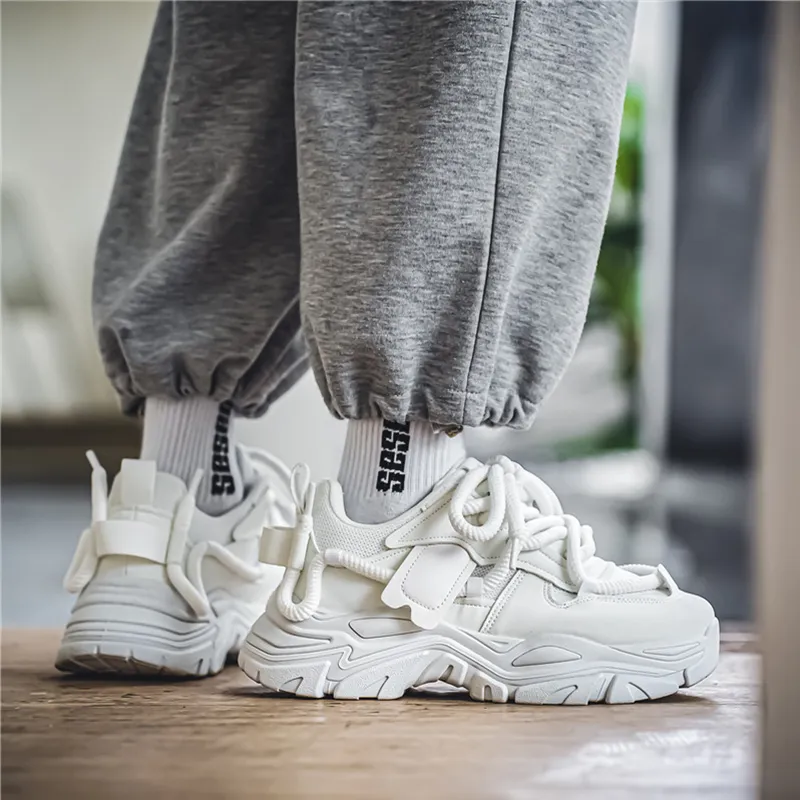Budding Bear Anti-Slip Wear-Resistant Waterproof Breathable Height Increasing Low-Top Chunky Sneakers Men's Box-8