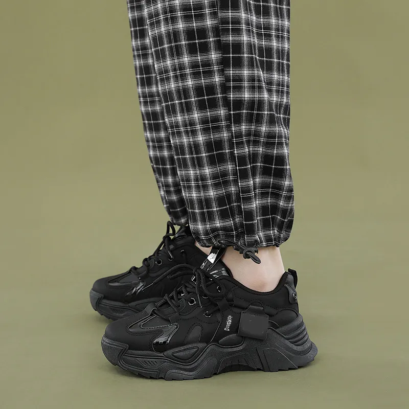 Budding Bear Anti-Slip And Wear-Resistant Lightweight Height Increasing Low-Top Chunky Sneakers Women's-27