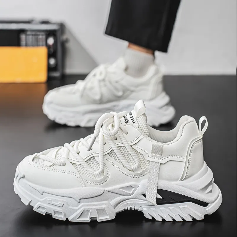 Budding Bear Anti Slip Wear Resistant Breathable Height Increasing Low Top Chunky Sneakers Men's Box-29