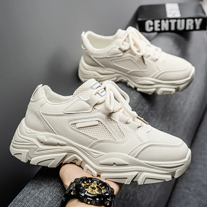 Budding Bear Anti Slip Wear Resistant Low Top Chunky Sneakers Men's Box-15