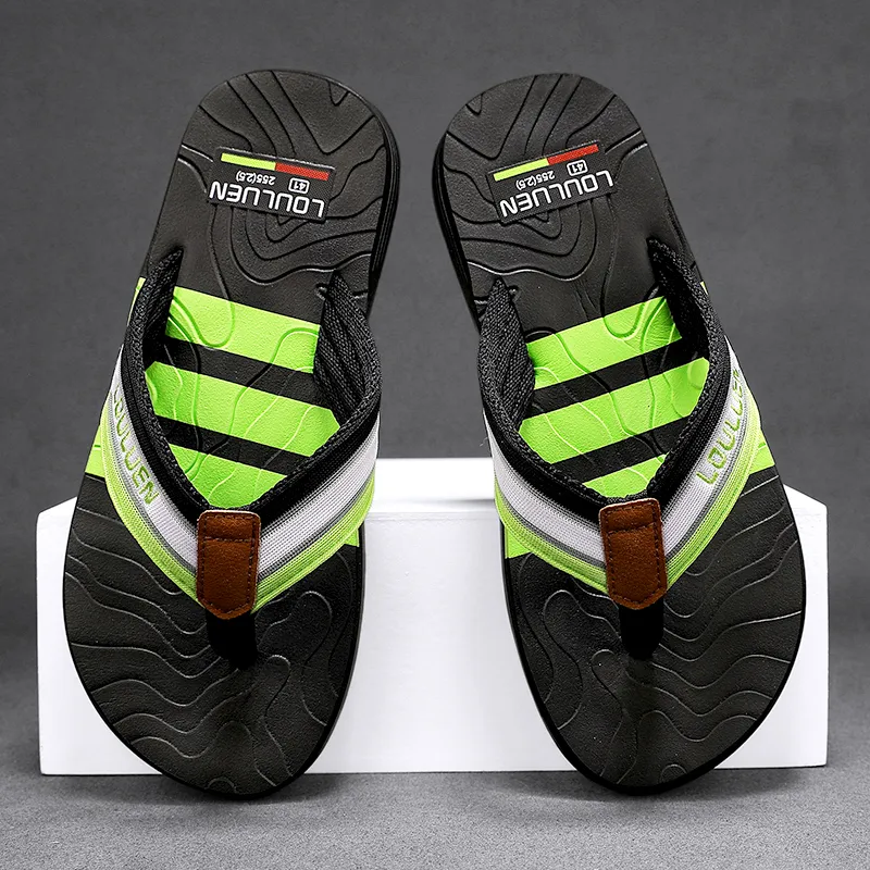Budding Bear Quiet Odor Resistant Abrasion Resistant Slip Resistant Flip Flops Men's-1
