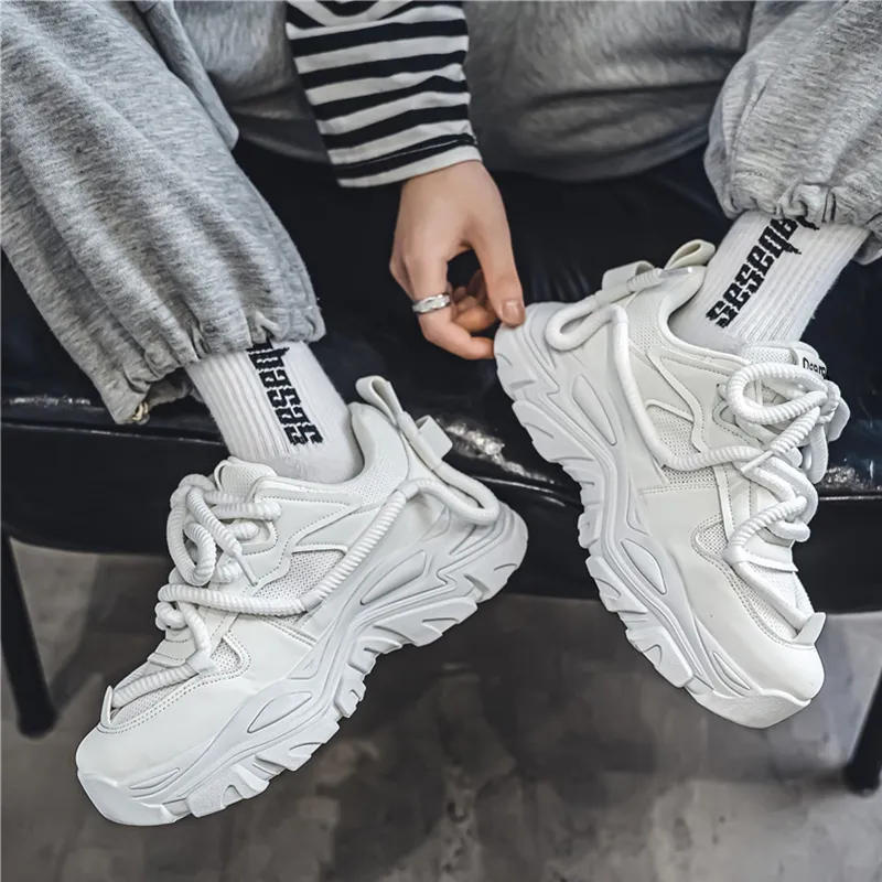 Budding Bear Anti-Slip Wear-Resistant Waterproof Breathable Height Increasing Low-Top Chunky Sneakers Men's Box-9