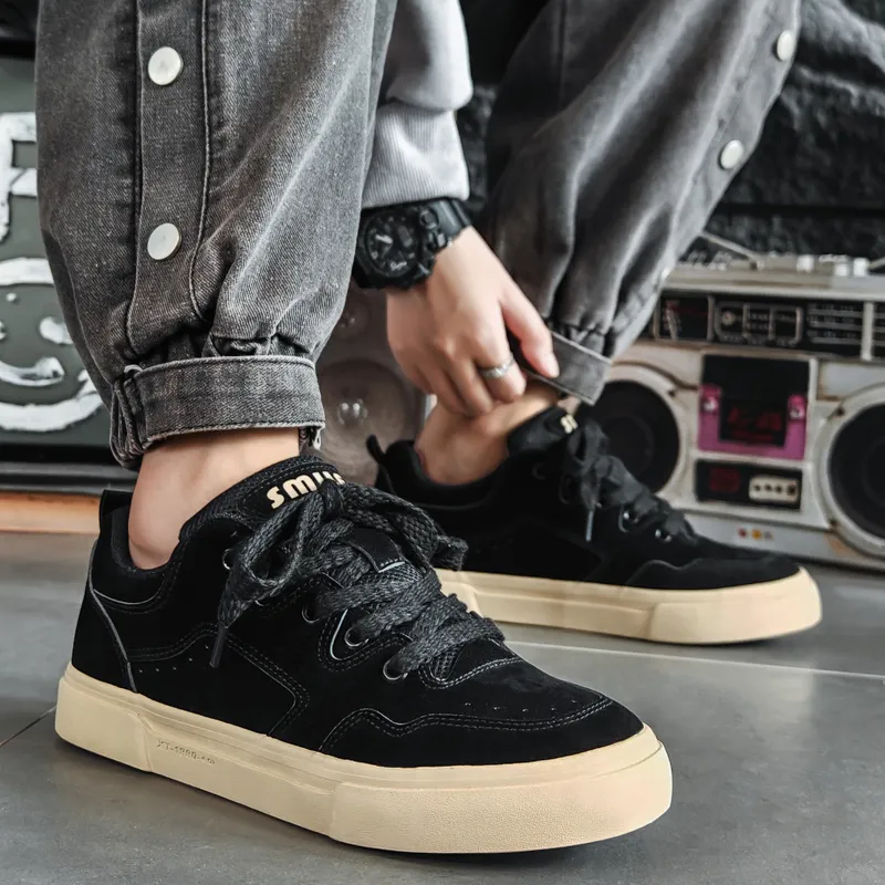 Budding Bear Slip Resistant, Abrasion Resistant, Lightweight, Support, Height Increasing Low Top Skateboard Shoes Men's-17