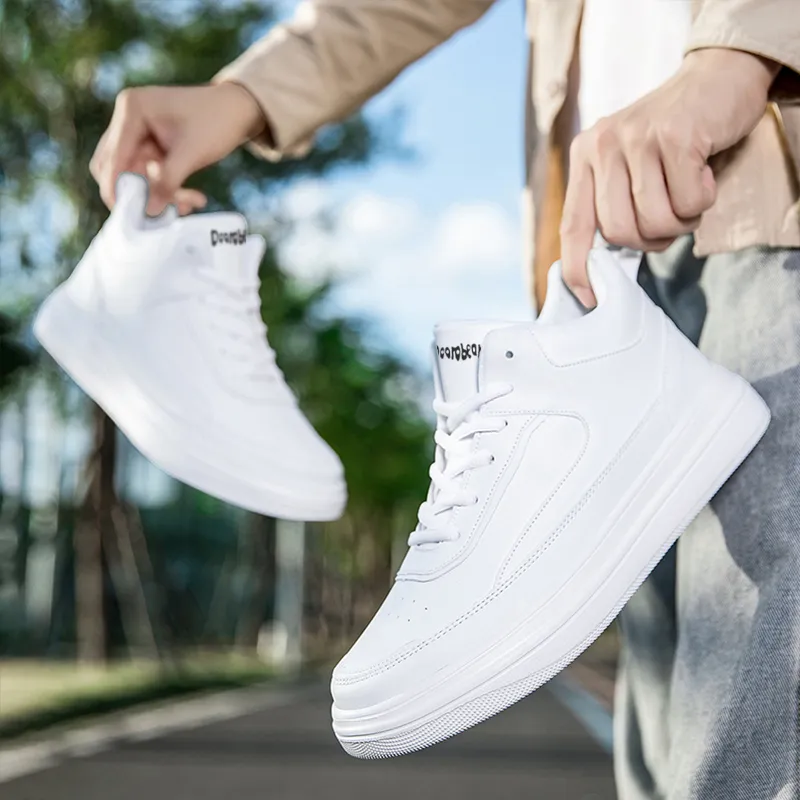 Budding Bear Anti-Slip And Wear-Resistant Lightweight Height Increasing Mid-Top Skateboard Shoes Men's-15