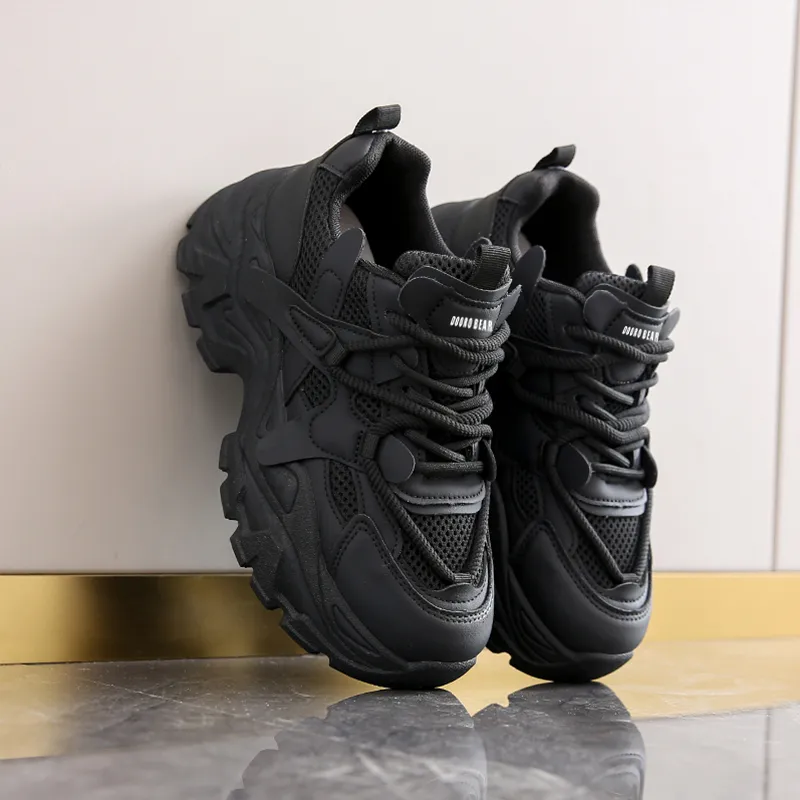 Budding Bear Height Increasing Wear-Resistant Lightweight Breathable Slip-Resistant Low-Top Chunky Sneakers Women's-17