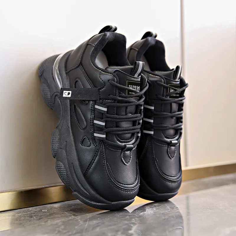 Budding Bear Slip Resistant, Abrasion Resistant, Lightweight, Height Increasing Low Top Chunky Sneakers Women's-14