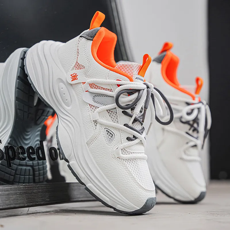 Budding Bear Anti-Slip Wear-Resistant Breathable Height Increasing Low-Top Chunky Sneakers Men's Box-27