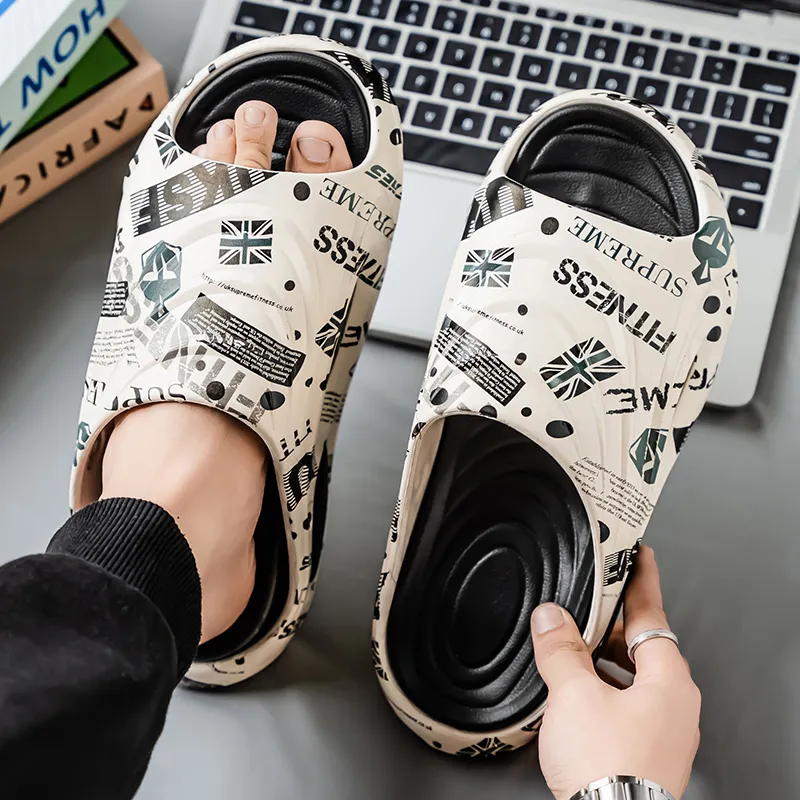 Budding Bear EVA Quiet Slip Resistant Odor Resistant Abrasion Resistant Slide Slippers Men's-3