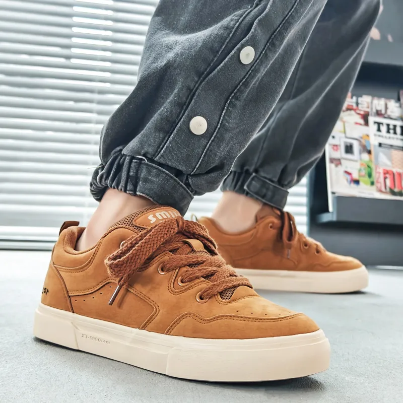 Budding Bear Slip Resistant, Abrasion Resistant, Lightweight, Support, Height Increasing Low Top Skateboard Shoes Men's-8