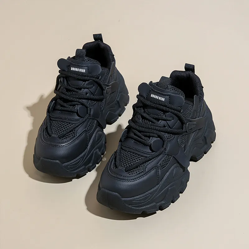 Budding Bear Height Increasing Wear-Resistant Lightweight Breathable Slip-Resistant Low-Top Chunky Sneakers Women's-41