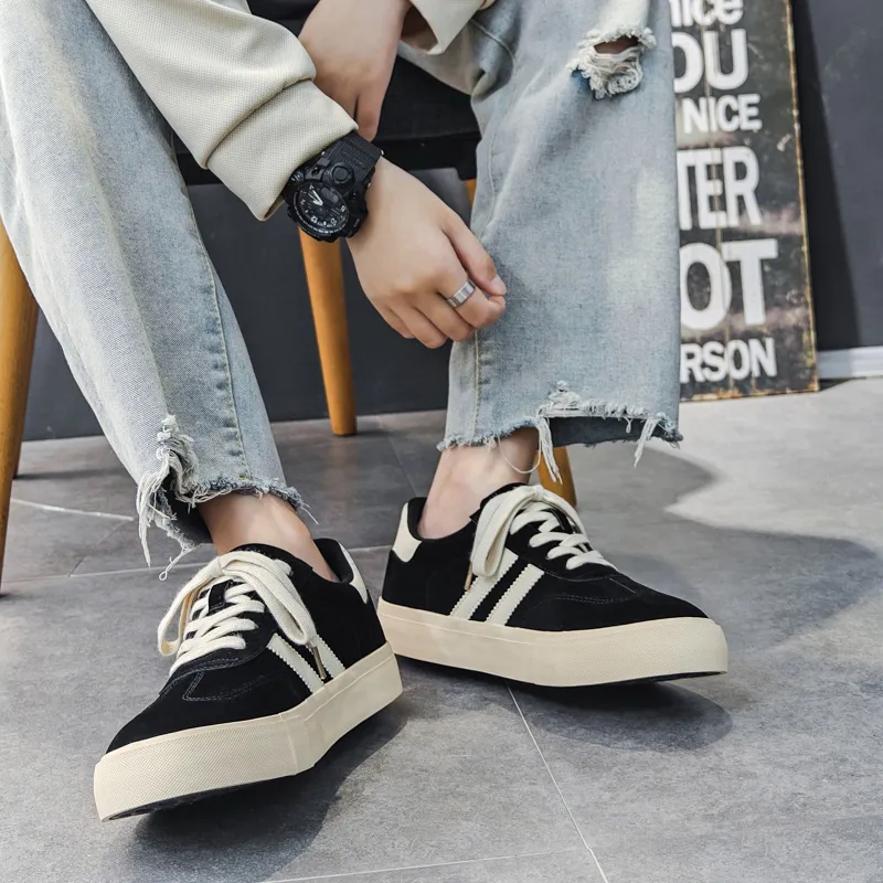 Budding Bear Slip Resistant, Abrasion Resistant, Lightweight, Height Increasing Low Top Skateboard Shoes Men's-14