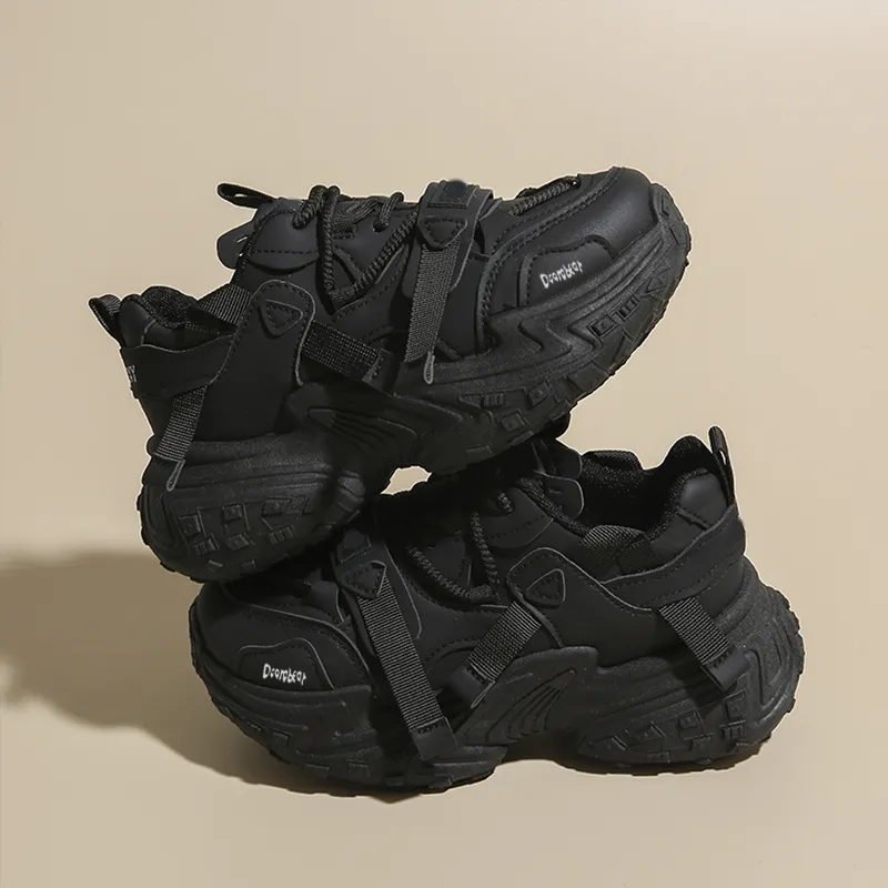 Budding Bear Anti Slip Wear Resistant Breathable Lightweight Height Increasing Low Top Chunky Sneakers Women's-24
