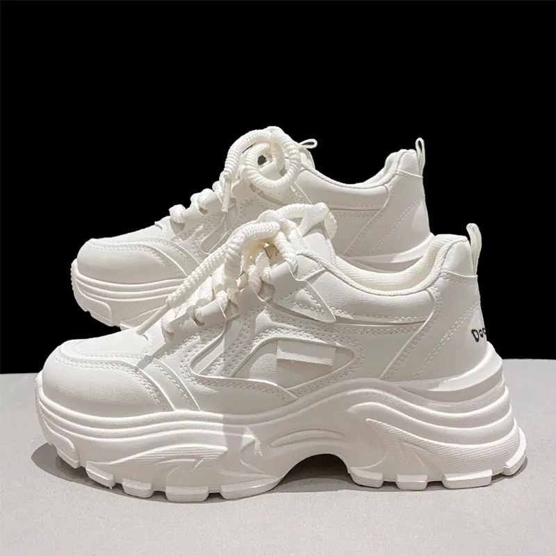 Budding Bear Anti-Slip And Wear-Resistant Lightweight Height Increasing Low-Top Chunky Sneakers Women's-14