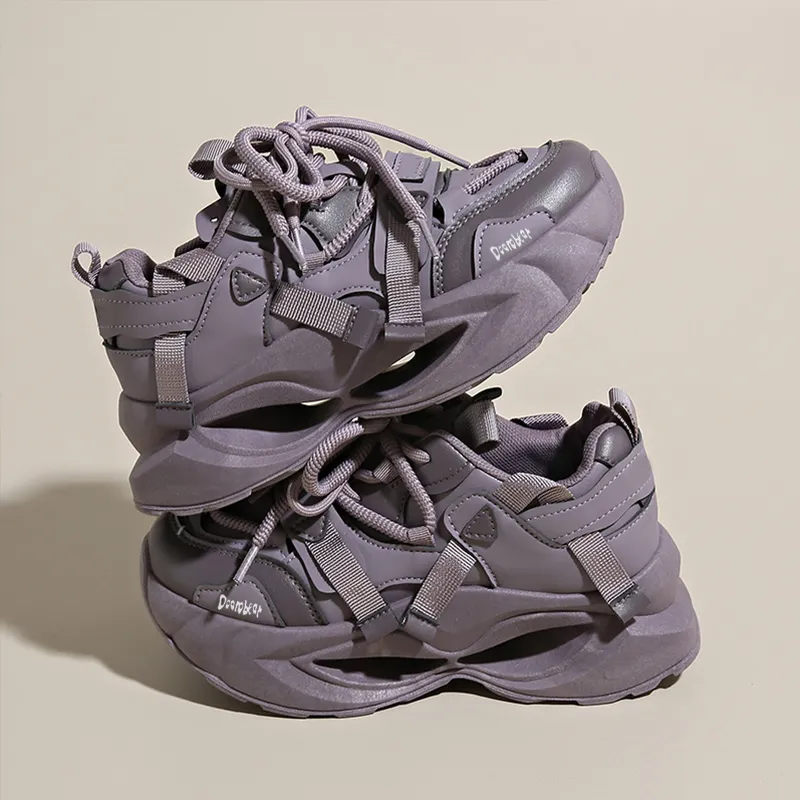 Budding Bear Slip Resistant, Abrasion Resistant, Lightweight, Height Increasing Low Top Chunky Sneakers Women's-29
