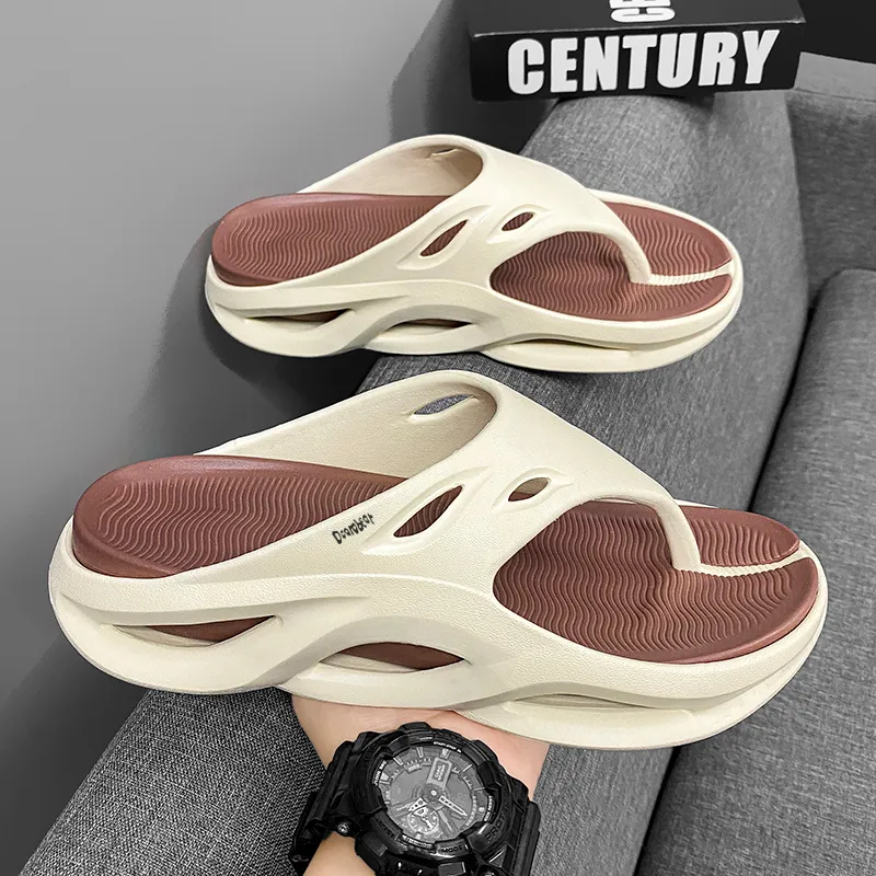 Budding Bear Quiet Odor Resistant Abrasion Resistant Slip Resistant Flip Flops Men's-17
