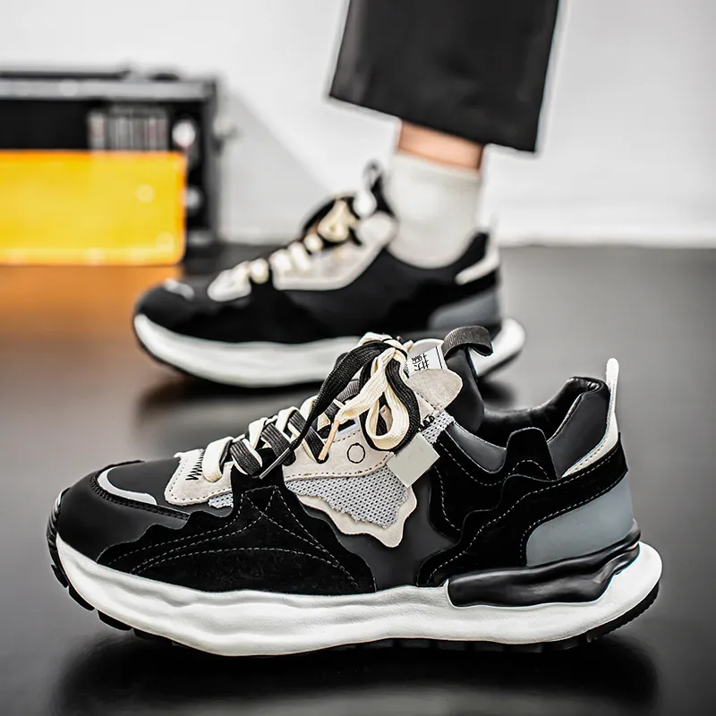 Budding Bear Anti-Slip And Wear-Resistant Lightweight Height Increasing Low-Top Casual Shoes Men's-23
