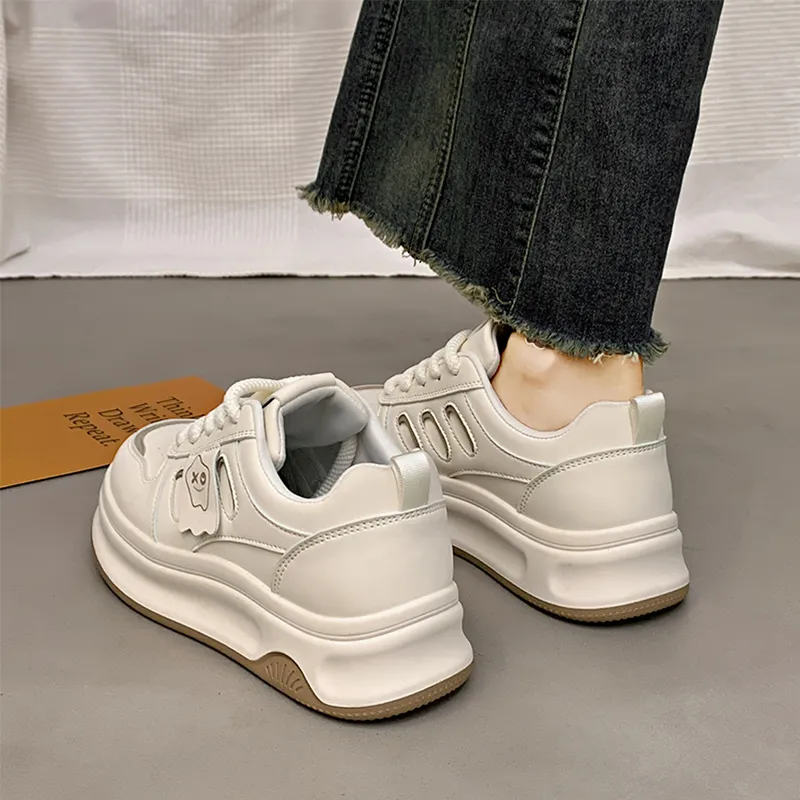 Budding Bear Anti-Slip And Wear-Resistant Lightweight Height Increasing Low-Top Skateboard Shoes Women's-9