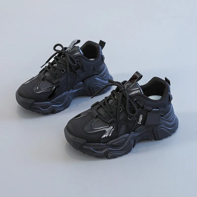 Budding Bear Anti-Slip And Wear-Resistant Lightweight Height Increasing Low-Top Chunky Sneakers Women's-26
