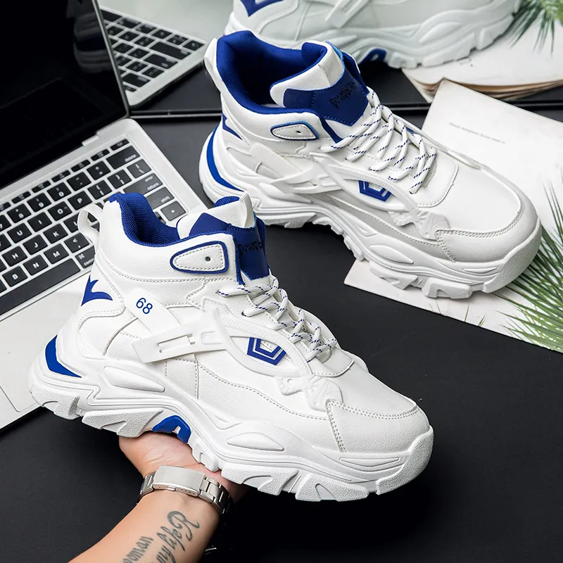 Budding Bear Anti Slip And Wear Resistant Height Increasing High Top Casual Shoes Men's-12