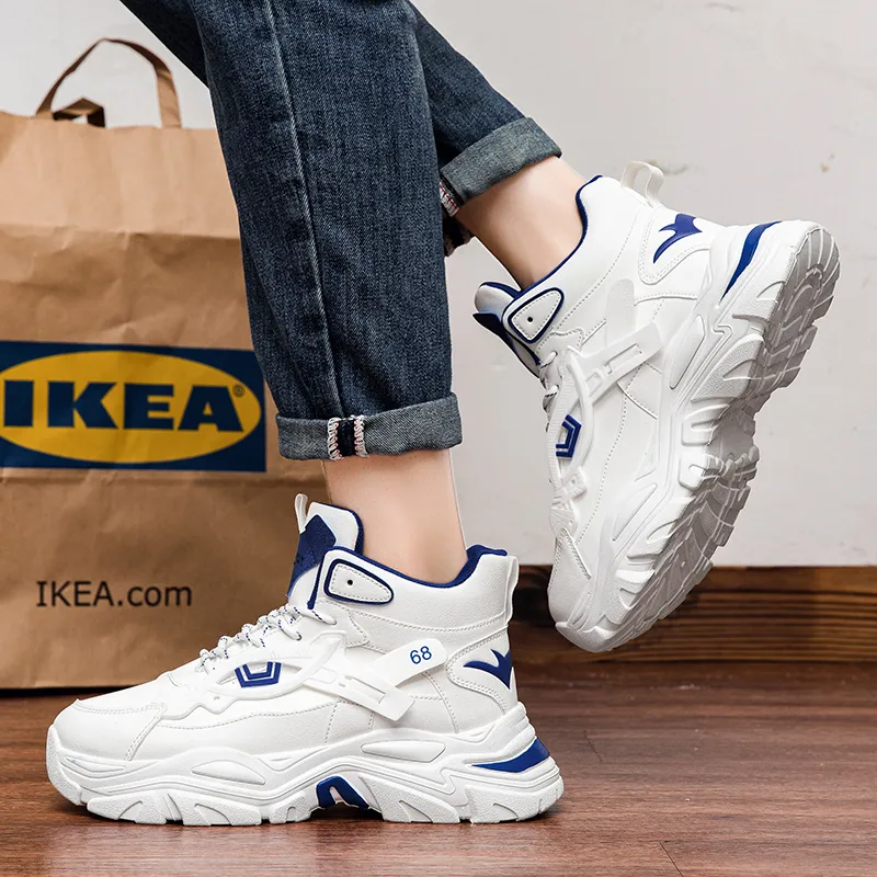 Budding Bear Anti Slip And Wear Resistant Height Increasing High Top Casual Shoes Men's-13
