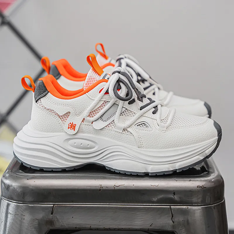 Budding Bear Anti-Slip Wear-Resistant Breathable Height Increasing Low-Top Chunky Sneakers Men's Box-8